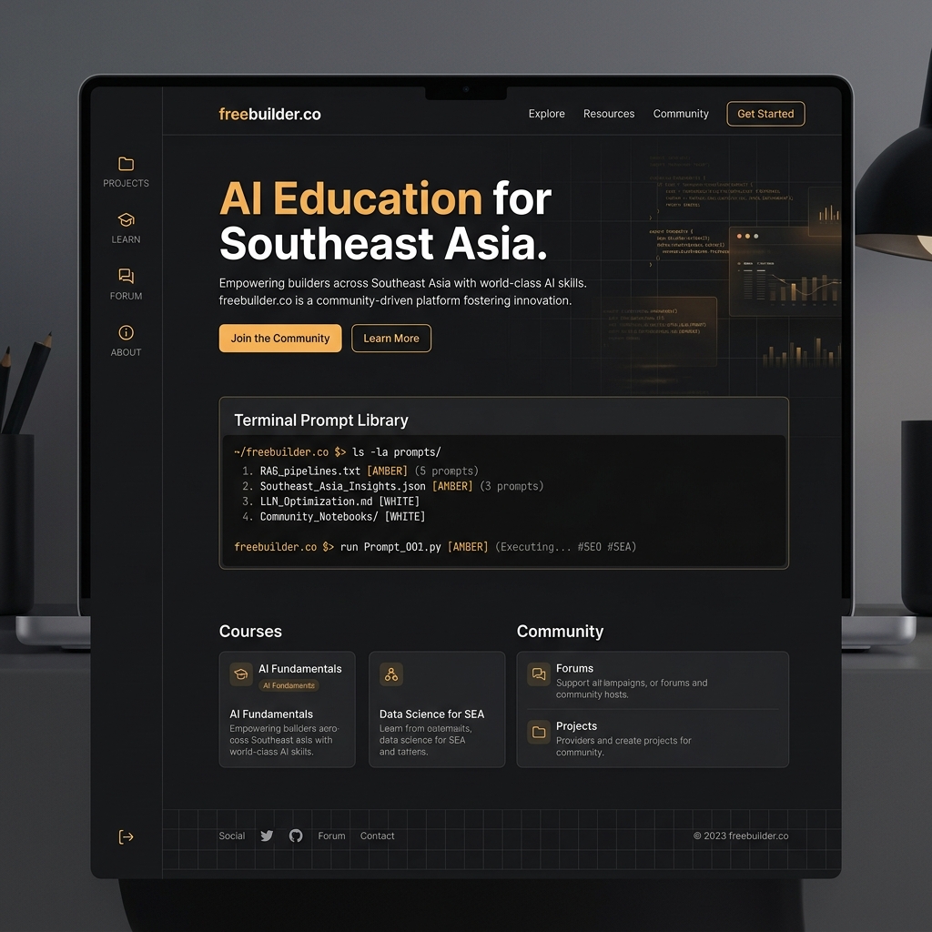 freebuilder.co landing page mockup